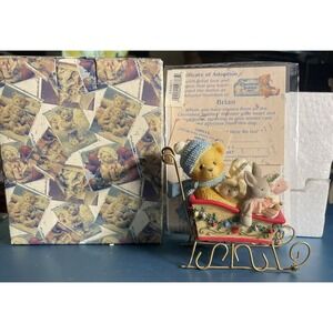 1-1999 Enesco Cherished Teddies Brian #533807 "LookOut Snow Here We Come" box